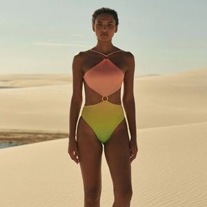 BAOBAB halter one piece swimsuit!! Style: Kira in sunset colorway!!